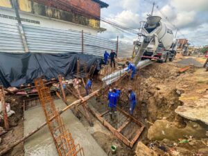 Nova Ponte da Pitada avança com primeira concretagem da base